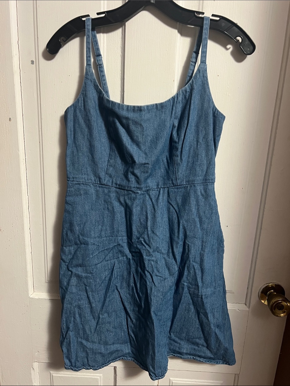 Old Navy Blue Denim Spaghetti-Strap Mini Dress